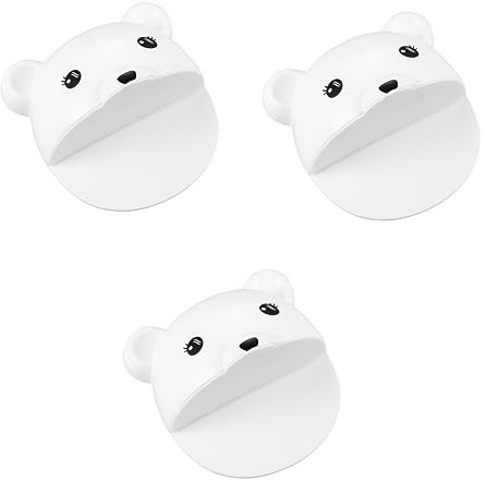 BESTonZON 3stücke Anti-tip Möbelanker Für Junge Mädchen Und Haustiere Cartoon Bären Design Wandverankerung Für Schränke Und Sicherheitsbeschläge Zur Verhinderung Von Umkippen Weiß