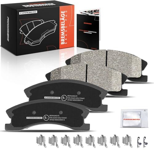 Frankberg Bremsbelagsatz inkl. 4x Bremsbeläge Vorne 05093260AA 5093183AA | Kompatibel mit Grand Cherokee II WG WJ