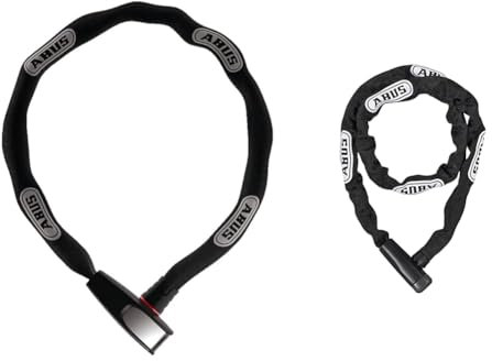 ABUS Kettenschloss Catena 6806K – Leichtes Fahrradschloss & Kettenschloss Steel-O-Chain 5805K – Fahrradschloss aus Stahl – ABUS-Sicherheitslevel 5 – 110 cm – Schwarz