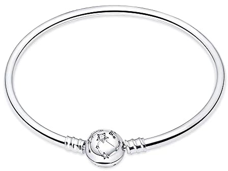 HappyStar Bracciale Donna Argento 925, Bracciali Bead Charm Da Donna,Braccialetto in Argento Sterling con chiusura Regali per donne.