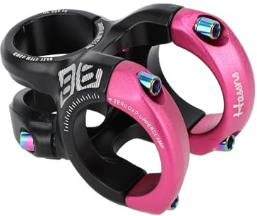 INFINAUTO Fahrradlenker Kurzvorbau 35mm 40mm Schwarz Pink 1pc Für Rad Alu | Schwarz Pink, Aluminiumlegierung, Für BMX Fixie, Universal Fit, Vierbolzen-Lenkerklemme