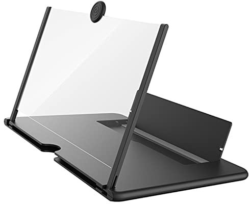 Mobile Phone Amplifier 14 Inch High Clear Screen Magnifier, Rotatable Folding Design for Comfortable Viewing, Black Acrylic Lens