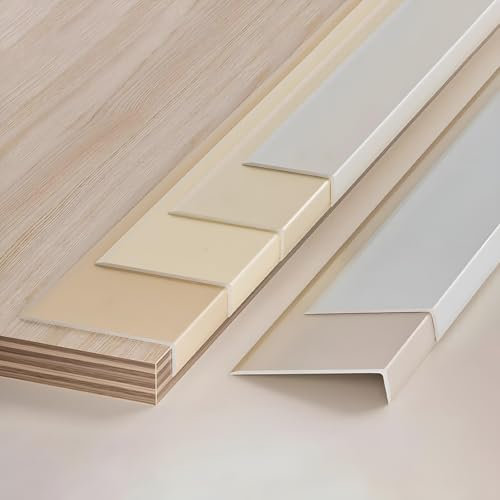 Coayuou Treppenkantenprofil 3 Stück 100cm Aluminiumprofil Boden Übergangsschiene Abschlussprofil Laminat Für Ihre Treppen, Für Den Innen- Und Außenbereich Geeignet(Weiß,5x40mm)