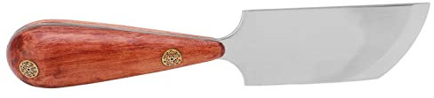 Cuchillo de esquivación de cuero, cuchillo de corte de cuero con mango de madera herramienta para la mano de la mano de la herramienta de esquivación para la artesanía de cuero de