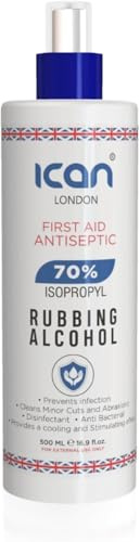 ICAN London Isopropyl Alcohol 70%, First Aid Antiseptic, All Purpose Disinfectant (500 ml spray)