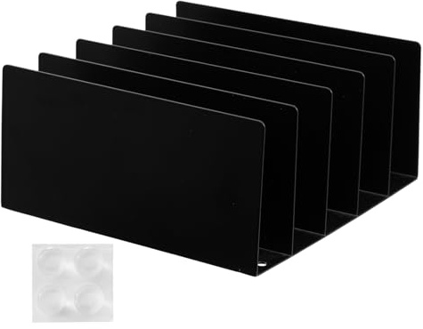 Générique Datei-Organizer für Schreibtisch, vertikal, rutschfest, Dokumentenhalter, mehrlagig, langlebig, Schwarz, 1 Stück, für Zuhause, Büro, Klassenzimmer
