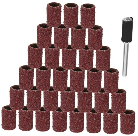 Sewroro Kit Di Nastri Abrasivi Per Tamburo Nastri Di Vetrata Di Ricambio Per Levigatrice Tamburo Manicotti Con Biella Per Lavorazione Lucidatura Del Metallo