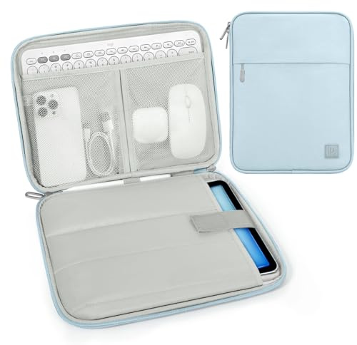 Dadanism 9-11 Pollici Tablet Borsa Imbottita per iPad (A16) 11, iPad Air 11 M4/M3, iPad Pro 11 M5/M4, iPad 10a Gen/Air 5 10,9, iPad 9/8/7a Gen 10,2, Galaxy Tab A11+ 11, Tab M11 11, Blu Latte