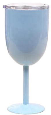 Janasiba Copa de vino, acero inoxidable, doble capa, color cáliz, gran capacidad, resistente a las tazas, copa de vino, azul