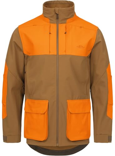 Blaser Softshelljacke Tackle Rubber Brown/Blaze Orange, XL