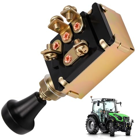 Taesayl 1x Glühstartschalter 4-Polig Deutz 0116392, Vorglühschalter Vorglühanlassschalter, Kompatibel Mit Case IH Fendt John Deere Traktoren Zugschalter 01163920