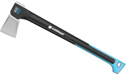 CELLFAST Axt Spaltaxt Für Mittelgroße Stämme Transportschutz Haltbar Gehärteter Stahl Safetouch Glasfaserverstärkter Stiel 615 mm 1,6 kg