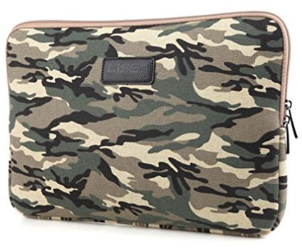 LaoZan Netbook Housse de protection en Camouflage de 6.5-15 pouces Pochette pour ordinateur portable 12 Army vertMC