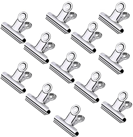 Qincling Lot de 12 pinces en acier inoxydable