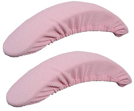 Fenteer 1 Paar Armlehnenbezüge Armlehnenschoner aus Polyester für Zuhause Büro - Rosa