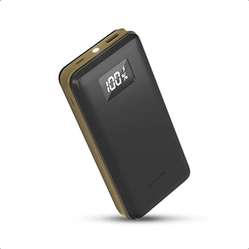imuto 20000mAh Batterie Externe 22.5W Power Bank,Chargeur Portable (USB C Input&Output) PD3.0 QC4.0 Charge Rapide avec LCD Affichage & Electric Torcy pour iPhone 15/14/13/12 Huawei Pixel LG Tablet