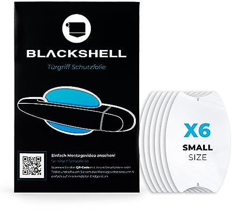 Blackshell® Lackschutzfolie für Auto Türmulden/Griffschalen Türgriff Schutz - Transparentes 6 teiliges Folienset als Kratzschutz