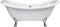 Milano Legend White 1750mm x 730mm Double Ended Freestanding Slipper Bath Chrome Claw Feet