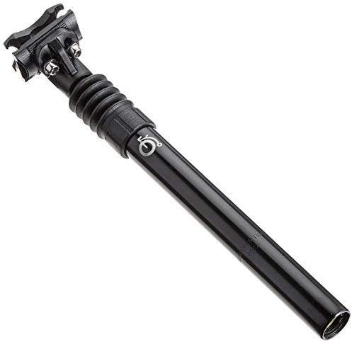 Prophete Patent Federsattelstütze | Aluminium | Länge 300 mm | Durchmesser: 27,2 mm | Einstellbare Federung: 40 mm | Schwarz