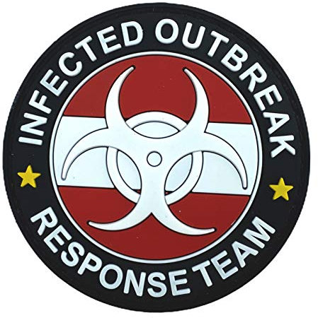 Österreich Österreicher Flagge Infected Outbreak Response Team Im Dunkeln Leuchten PVC Airsoft Paintball Klettverschluss-Flecken Cosplay Fan Patch