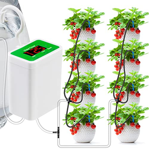 Automatische Bewässerung für den Innenbereich, DIY, automatisches Bewässerungssystem für Pflanzen mit 8 herabhängenden Pfeilen für Topfpflanzen im Innenbereich (rechteckig)