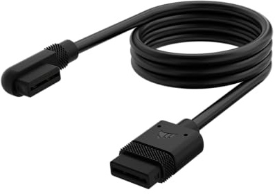 Corsair iCUE LINK Mince Câble - 600mm Droit/Mince 90° - Noir
