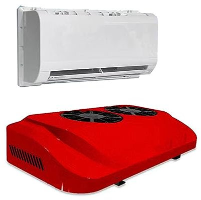 WolFum La parte superiore del condizionatore da 12 V è installata con un condizionatore d'aria integrato per camper, che è leggero e portatile, facile da installare e mantiene inalterato