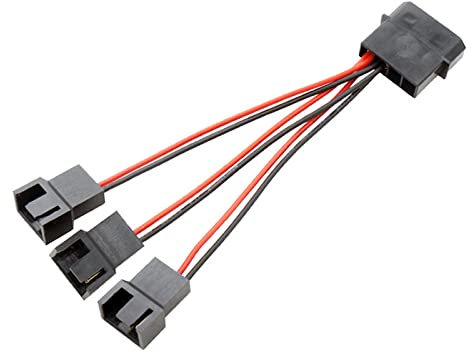 Mumuve IDE 4-poliger Stecker Molex auf kleine 4-polige Buchse, Y-Splitter-Adapter, Diskettenlaufwerk, Netzteilkabel, Konverter für Gehäuselüfter, 4-poliger auf 4-poliger Adapter, Lüfter-Splitter,