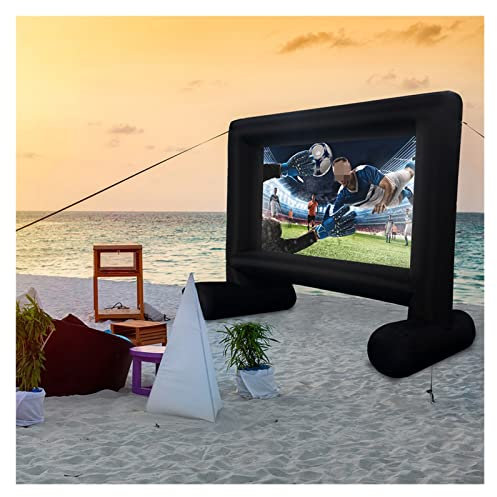 Inflatable Projector Screen Inflatable Outdoor Projector Movie Film Screen Mega Projector Screen Cinema Home Theatre For Outdoor Party Pool And More (Color : 8x6m External fan, Size : 0)