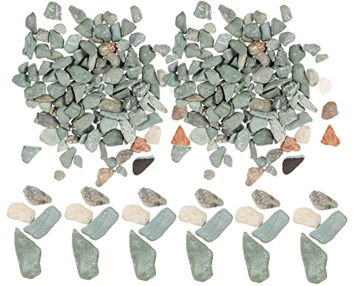 CAXUSD 1bolsa Piedras Naturales Microlandscape Decorativas para Jardines y Escenarios De Paisajismo De Guijarros De Canto Rodado para Decoración De Acuarios y Mesas De Arena