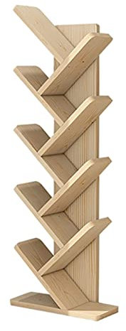 WLCNYL Librerie Libreria ad Albero Libreria Multistrato in Legno di Pino Scaffale Organizzatore di stoccaggio Scaffale espositivo per Soggiorno, Camera da Letto, Ufficio Decorazione, 3,9 Piani