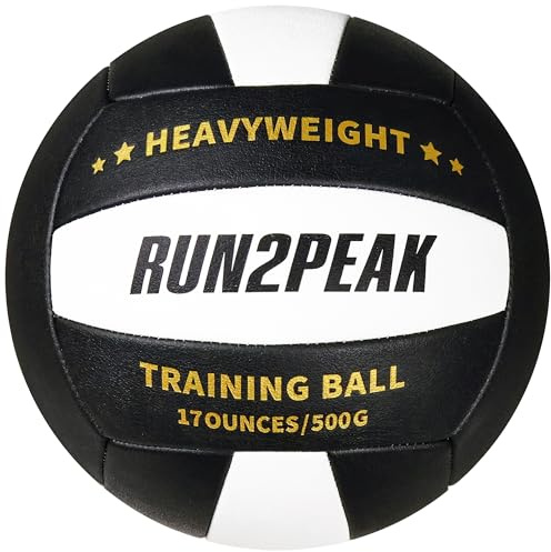 RUN2PEAK Gewichtete Training Volleyball Ball 0,5 kg Offizielle Größe 5 Schwergewicht Setter Volleybälle für Indoor Outdoor Erwachsener Praxis Rebounder Ausrüstung Gewichte Volleyball Setting Trainer