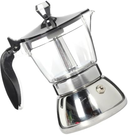 LOPUNER Caffettiera Espresso Trasparente per Tazze Design Ergonomico Antiscottatura per Cucina e Ufficio Realizzata Materiale Alta Facile da Usare