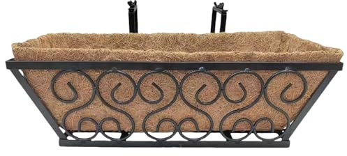 Asukohu Fioriera sospesa in ferro battuto, a goccia, per piante, balconi, giardini, decorazione da parete