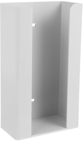 BESPORTBLE Gloves Storage Box White Acrylic Wall-Mounted Disposable Glove Dispenser Organizer with Lid for and Food Service Use