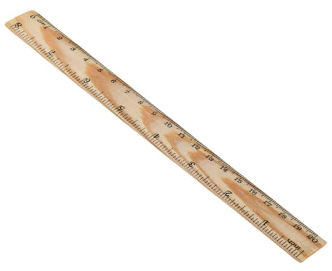 20 cm trä linjal med dubbel skala - hållbart verktyg för skola, kontor och hobby