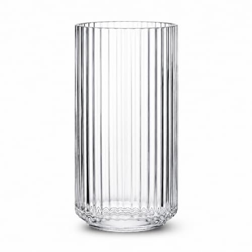 Lyngby Porcelæn Vase H25 cm Lyngby aus mundgeblasenem Glas zeitlos, klar