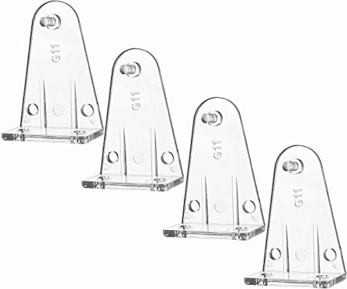 Cutelec 4pcs Hold Down Brackets Clear Color Bottom Rail Hold Clips for High Profile Blinds