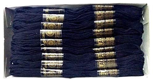 Schwarz – DESI HAWKER – Set aus Baumwolle, 6-lagig, Garnknäuel, Kreuzstich, Sticktwist, Schwarz , Set of 10 Skeins