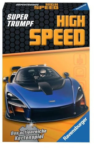 Ravensburger Kartenspiel, Supertrumpf High Speed 20687, Quartett und Trumpf-Spiel für Technik-Fans ab 7 Jahren