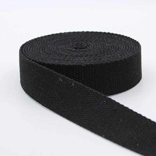 LEDUC 5 m tjock tjock bomullsrem svart (01) 4 cm