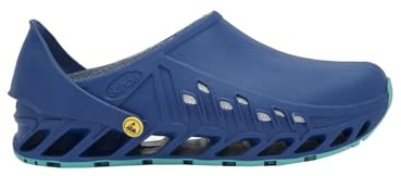 Scholl Evoflex - Sabots Sanitaires Professionnels pour Homme ou Femme, Ultra Légers et Confortables, avec Sangle Réglable, Semelle Antidérapante, Semelle Intérieure en Mémoire Amovible avec Doublure Antibactérienne