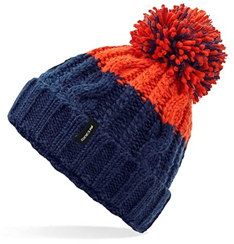 ZONE3 Heat-Tech Beanie Thermal Winter Bobble Hat Made from Soft Spun Acrylic and Cosy Sherpa Fleece
