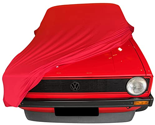 Star Cover Indoor Autoabdeckung kompatibel mit Volkswagen Golf 1 Cabrio SUPER Soft Stretch