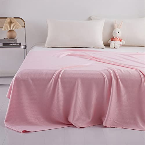 Heavyoff Manta Bambú Verano Fresco, Manta Cama con Fibra de Enfriamiento Japonesa, Transpirable Suave para Cama,Sofá Rosa, 150x200cm
