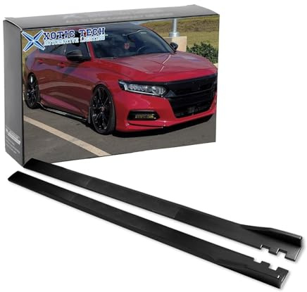 x xotic tech Universal 2M/78.7inch Car Side Skirt Extension Splitter Lip, Lower Side Skirts Rocker Panel Bottom Line Spoiler Diffuser Trim (Carbon Fiber Pattern)