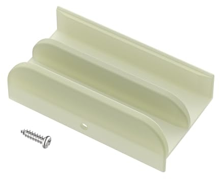 Shuisen M6219 Guide inférieur de porte de douche et canaux de 1,27 cm pour systèmes de porte de douche coulissante (boîtier de baignoire), guide de rail de porte de douche en verre, pièces de rechange