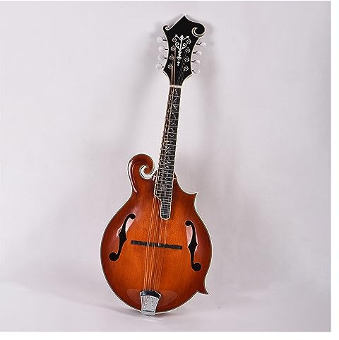 Handmade F Style 8-string Acoustic Mandolin Solid Spruce Top Flame Maple Body Back & Side Mandolin for Adult
