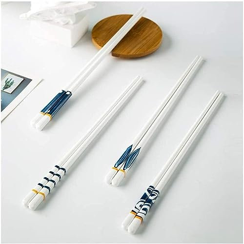 bacchette giapponesi chopsticks Bacchette in ceramica riutilizzabili stile giapponese antiscivolo resistenti alle alte temperature colore misto 4 paia