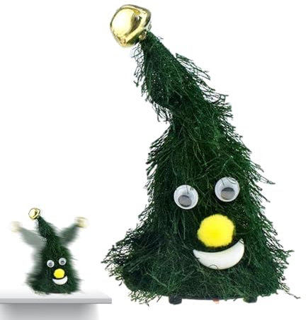 Generisch Singen Tanzender Weihnachtsbaum, Tanzende Weihnachtsmannmütze, Animierte Weihnachtsdekorationen Weihnachten, Tanzender Weihnachtsbaum,Musik Weihnachtsmütze, 16x7,5cm